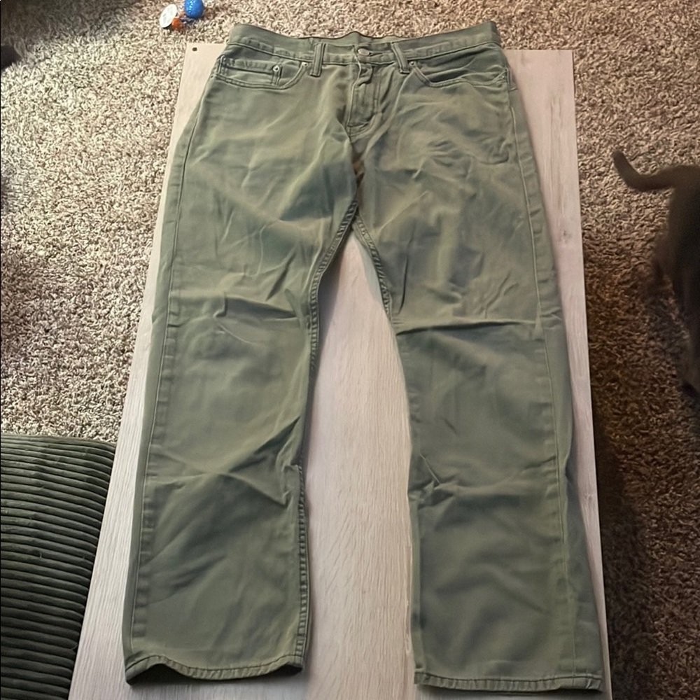 Levi's Green Chinos Casual Cotton Blend